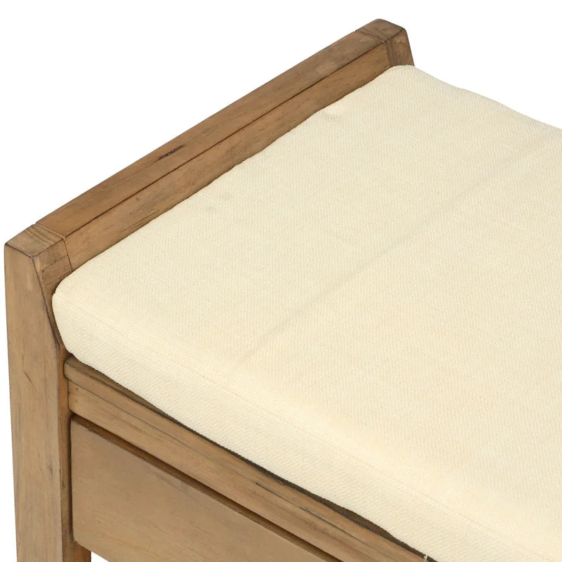 Étagère à chaussures multifonction avec assise rembourrée et tiroirs