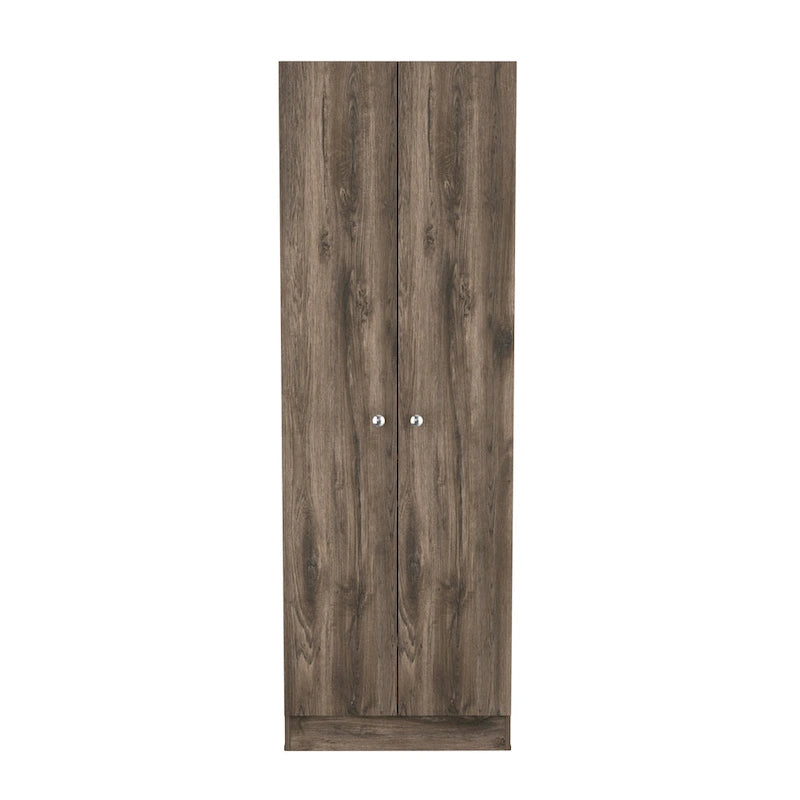 Meuble de rangement à double porte, cinq étagères
