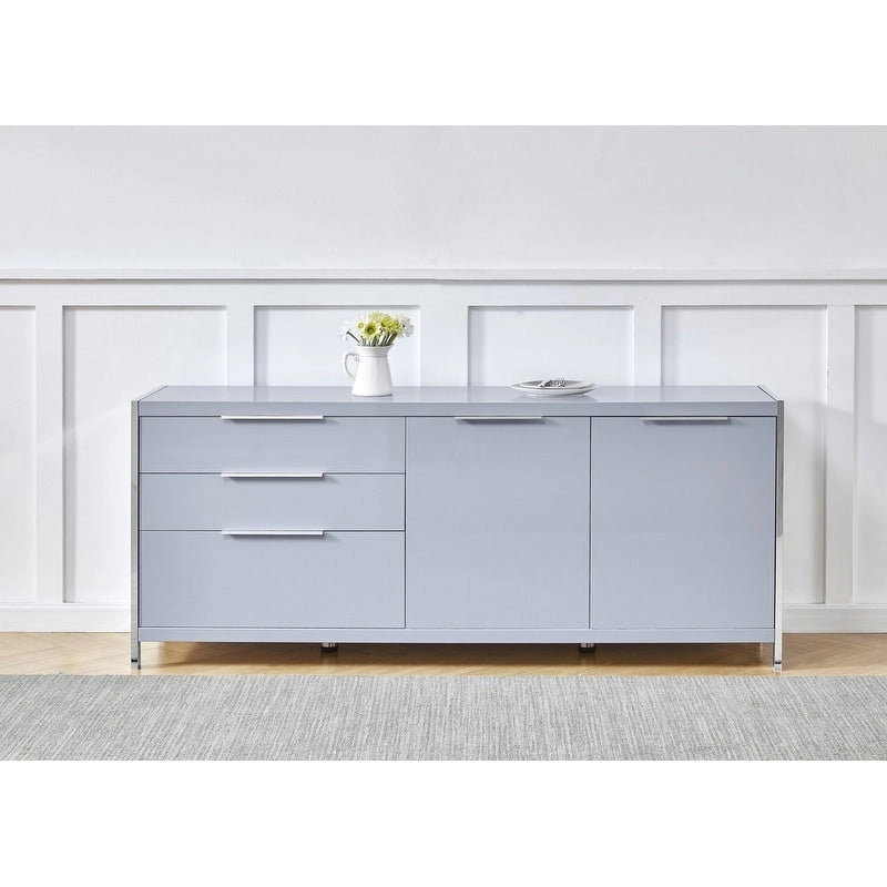 Commode moderne à 3 tiroirs laquée