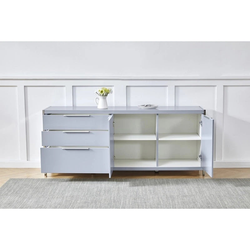 Commode moderne à 3 tiroirs laquée