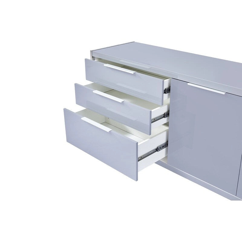 Commode moderne à 3 tiroirs laquée