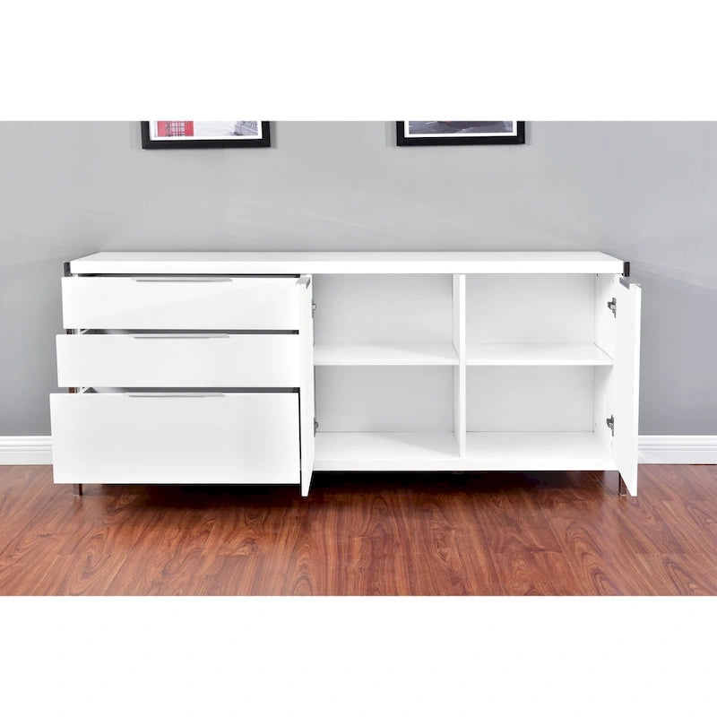 Commode moderne à 3 tiroirs laquée