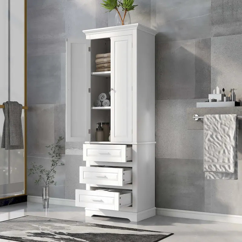 Meuble haut de salle de bain avec trois tiroirs