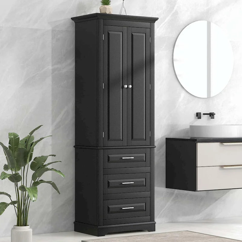 Meuble haut de salle de bain avec trois tiroirs