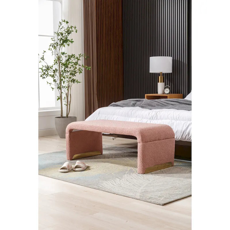 Pouffe en tissu, Banc de chambre, Banc à chaussures