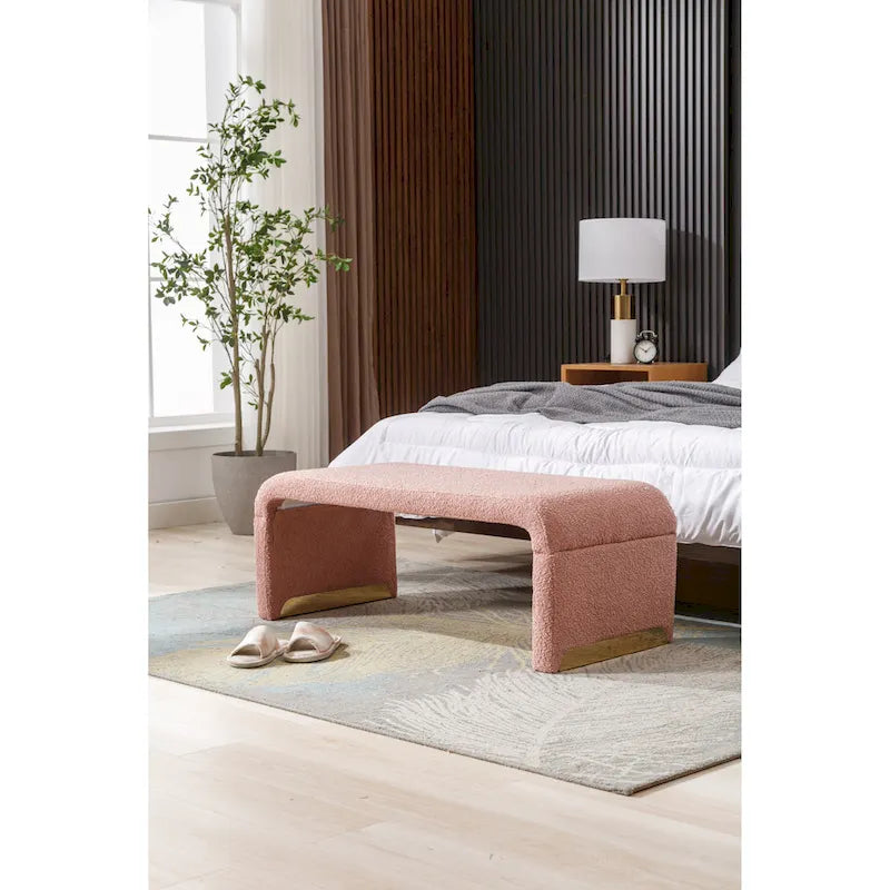 Pouffe en tissu, Banc de chambre, Banc à chaussures