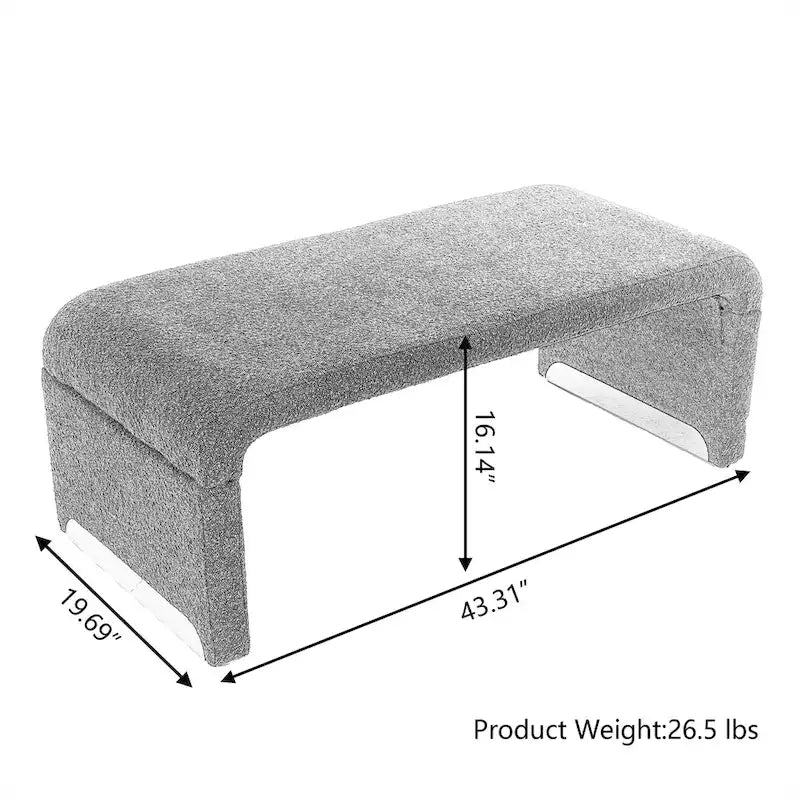 Pouffe en tissu, Banc de chambre, Banc à chaussures