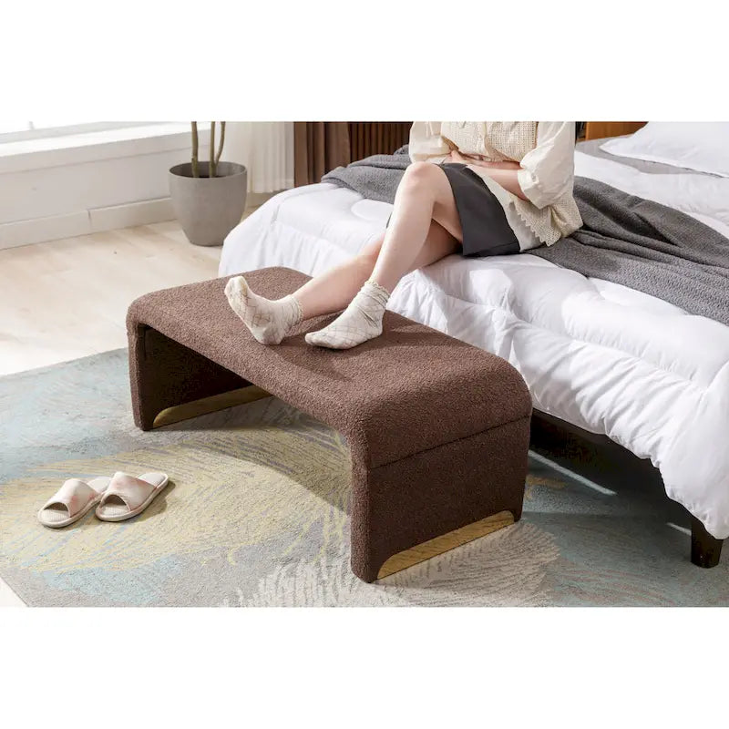 Pouffe en tissu, Banc de chambre, Banc à chaussures