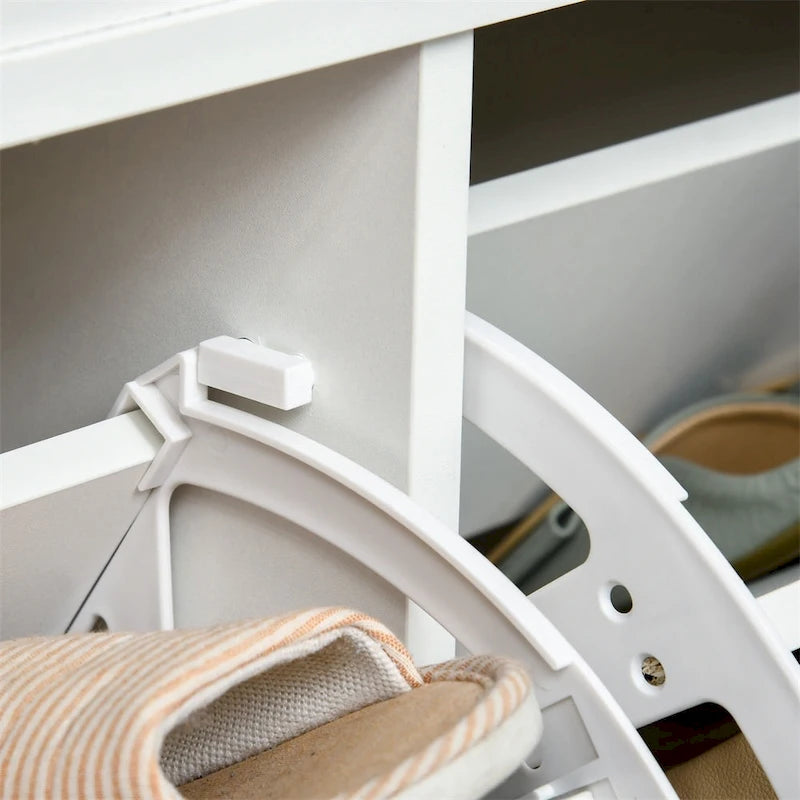 Banc range-chaussures moderne avec tiroirs et étagère réglable