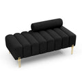Banc de bout de lit moderne de 53,2 po de large, tapissé de tissu, canapé 2 places, banc ottoman d'entrée