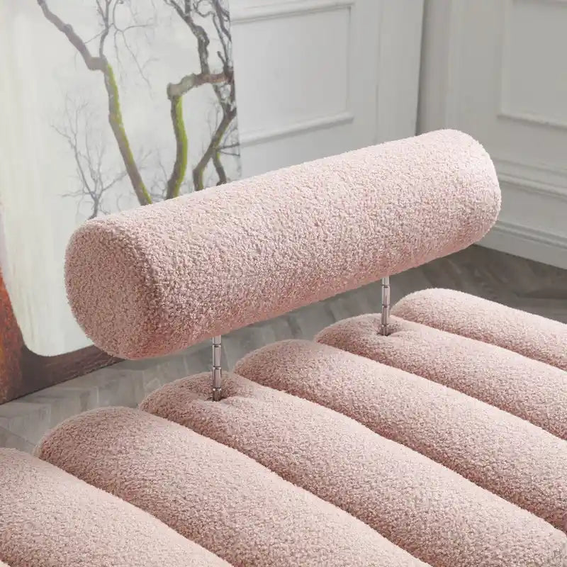 Banc de bout de lit moderne de 53,2 po de large, tapissé de tissu, canapé 2 places, banc ottoman d'entrée