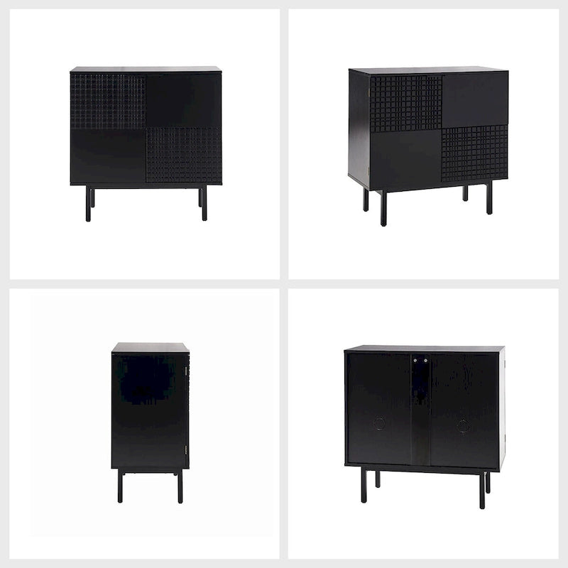 Meuble d'appoint haut à 2 portes de 30 po avec pieds en métal