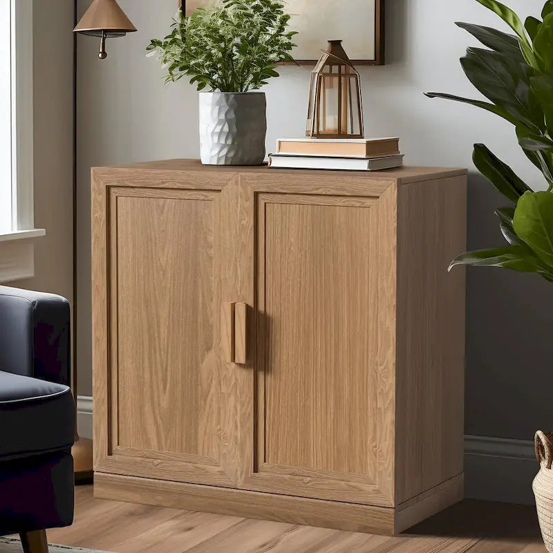 Armoire de rangement à deux portes et étagères