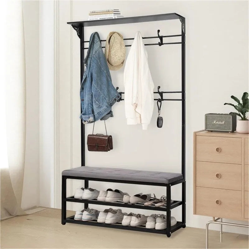 Meuble d'entrée avec banc et rangement à chaussures - 39,37P x 11,8L x 67,77H