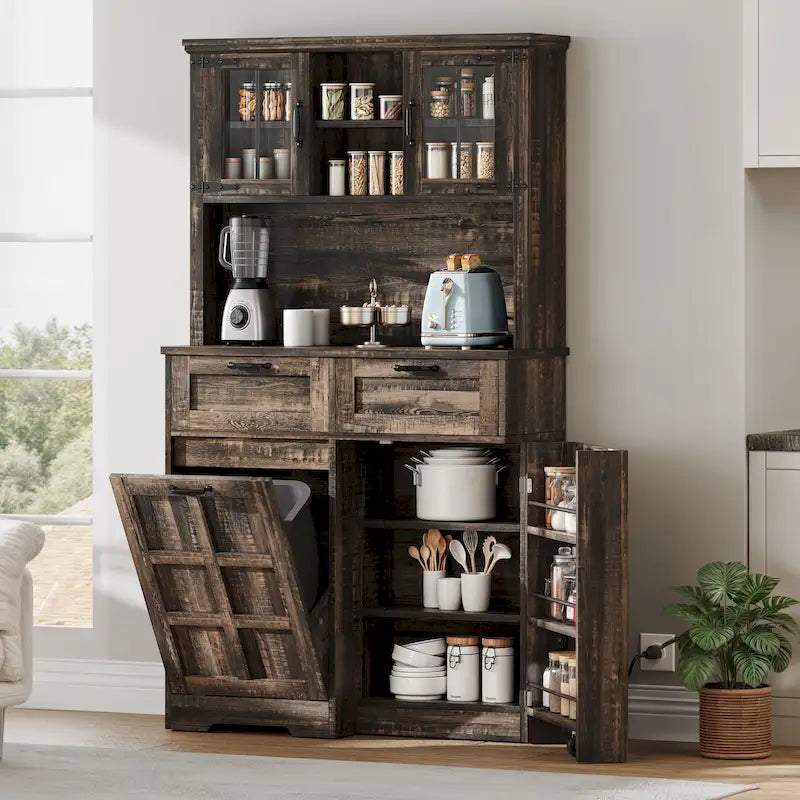 Meuble de rangement pour garde-manger de cuisine de style campagnard