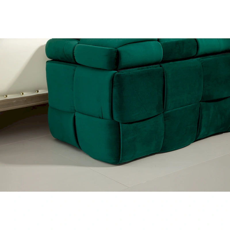 Banc de rangement ottoman, Banc de bout de lit de chambre à coucher, Banc de rangement ottoman en tissu rembourré avec charnière de sécurité, Repose-pieds rembourré d'entrée