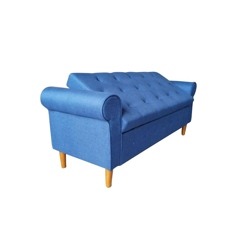 Banc de rangement capitonné pour chambre à coucher